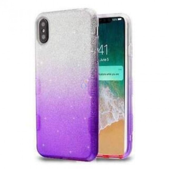 CAPA PREMIUM BLING SPARKLING PARA IPHONE X ROXO